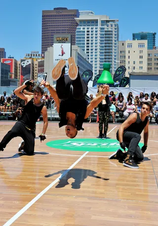 On the Sprite Court: Colton B. Performs  - Colton B. showed off his acrobatic skills as he performed on the Sprite Court at BET Experience.  (Photo: Angela Weiss/Getty Images for BET)