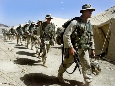 October: Troops Enter Afghanistan - U.S. Forces enter Afghanistan with the mission to eliminate al-Qaeda.(Photo: REUTERS/Vasily Fedosenko/files)