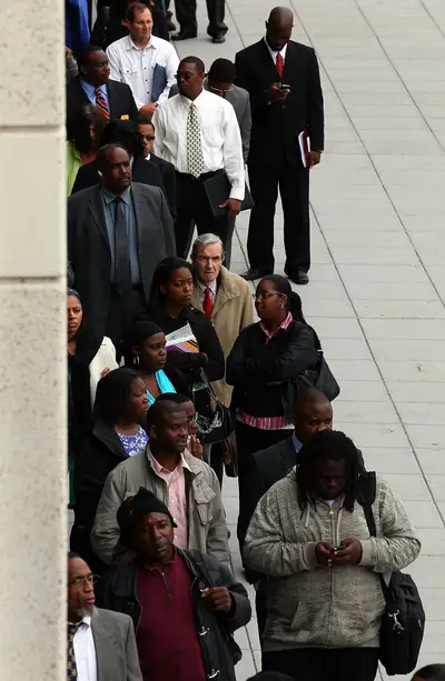 Washington, DC - Black unemployment in Washington, D.C., where African-Americans comprise 50.7 percent of the population, is 17.2 percent, compared to 3.1 percent for whites.(Photo: Win McNamee/Getty Images)