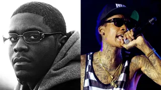 Friends in High Places - K.R.I.T. made an early appearance on Wiz Khalifa's hit mixtape Kush and Orange Juice in 2010, and says he's been friends with the rising star from Pittsburgh for years. Both artists also share a kinship with New Orleans noisemaker Curren$y, and the three have made a habit of appearing on one another's projects.(Photos: Jizzlemayne/Wikimedia Commons; D. Salters/WENN.com)