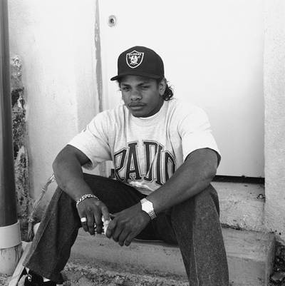 Eazy-E &quot;Boyz-N-The-Hood&quot; - In his solo debut, &quot;Boyz-N-The-Hood,&quot; Eazy-E took a bit of Eddie Murphy's &quot;Barbecue&quot; skit for some extra kicks. Ice Cube originally wrote the song for another group, but E was convinced to rap it and the rest is history.&nbsp;(Photo: powerHouse Books)