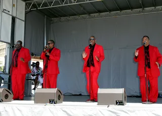 The BET Community Stage: The Spiritual Hi-Tones - The Spiritual Hi-Tones performed on the BET Community Stage in front of a crowd of spirited onlookers. (Photo: Ben Horton/Getty Images for BET)