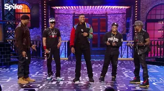Lip Sync Battle  - BBD took on the Lip Sync Battle with TV personality and ex- New York Giant Michael Strahan. The former NFL star rocked a '90s-inspired multicolored windbreaker alongside the &quot;Poison&quot; originators. (Photo: Lip Sync Battle on Spike via YouTube)