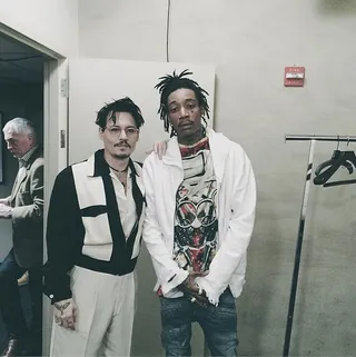 Wiz Khalifa @mistercap - &quot;Met Johnny Depp yesterday. It wuz awesome&quot;Even music stars like Wiz get a little starstruck when they meet iconic Hollywood actors such as Johnny Depp.(Photo: Wiz Khalifa via Instagram)