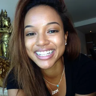 Karrueche Tran @karrueche - Karrueche looks happy, fresh-faced and ready to start her day.  (Photo: Karrueche Tran via Instagram)