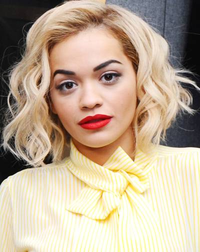 Rita Ora - Yet another beauty look we’ll be borrowing from Rita. From the statement lip to the tousled bob, we’ll have it all.(Photo: Anthony Harvey/Getty Images)