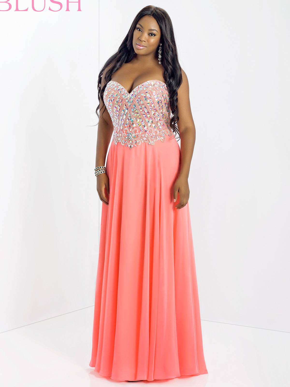 Blush Fabulous Chiffon Flowing Image 1 from Perfect Prom Dresses