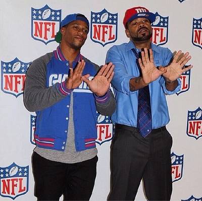 Hot 97 @hot97 - Method Man and NY Giants player Victor Cruz throw up the Wu-Tang sign. #WuTangForever(Photo: Hot 97 via Instagram)