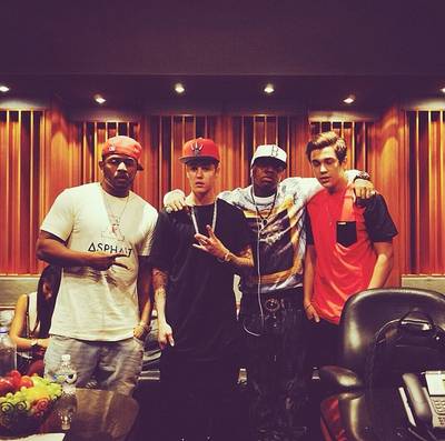 Birdman @birdman5star - &quot;Studio flow with tha yung future of music get ready YMCMB&nbsp;@justinbieber&nbsp;@austinmahone&nbsp;@mackmaineymcmb&nbsp;@birdman5starBirdman and Mack Maine caught up with these young pop stars in the studio. Is this Bieber's official step into crossing over from pop to hip hop? Guess, we'll just have to wait and listen.(Photo: Birdman via Instagram)