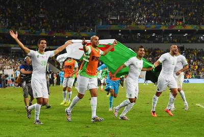 Algeria's Football Team Makes History - Algeria made history&nbsp;in the World Cup by making it to the knockout rounds. In a draw against Russia, Algeria moved to the last 16. Algeria also had a 4-2 win over South Korea: its first World Cup win in 32 years.&nbsp;(Photo: Matthias Hangst/Getty Images)