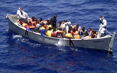 More Migrants Drown in Italy - Thirty&nbsp;migrants were found dead on a boat near Sicily, according to Reuters. The navy claims the dead either suffocated or drowned. Around 50,000 migrants have come to Southern Italy from North Africa and has led to the country’s request for help from the European Union for the migration issue.   (Photo: AP Photo/Italian Navy, ho)