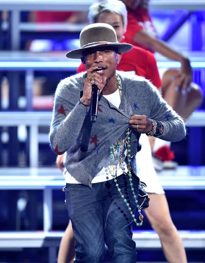 Pharrell - Pharrell Williams&nbsp;has&nbsp;made VA proud as the super-producer and artists has won eleven Grammy's so far. Skateboard p's honors include Producer of the Year and Album of the Year, which have made him and his folks back home very &quot;Happy.&quot;&nbsp;&nbsp;(Photo: Kevin Winter/Getty Images for BET)