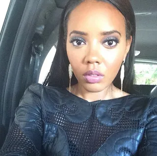 @AngelaSimmons - Angela Simmons gave her followers a sneak peek at her smoldering eye makeup and her Valery Kovalska dress on the way to the BET Awards show.(Photo: Angela Simmons via Instagram)