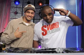 Swag - DJ Lyve on set at 106 &amp; Park. (Photo: John Ricard / BET)