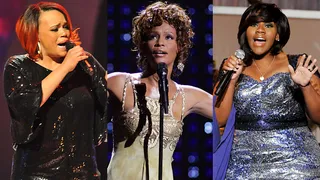 20. "Heartbreak Hotel" With Faith Evans and Kelly Price - It had been eight years since her last album, but 1998's&nbsp;My Love Is Your Love&nbsp;showed that Whitney had no problem sounding as current and up-to-date as ever, and this ballad is perhaps the finest example. In one of her most vulnerable performances ever, she shined alongside two of the next generation's finest young divas.(Photos: Moses Robinson/Getty Images; REUTERS/Ethan Miller; Kevin Winter/Getty Images)