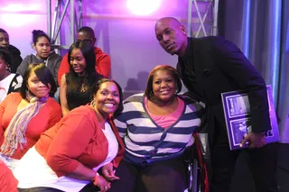 Take a Pic - Tyrese greets fans at 106 &amp; Park, February 14, 2012. (Photo: Dane Delaney / BET)