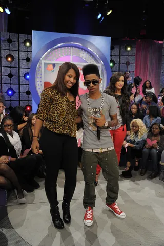 Love Is in the Air - Lil Twist and his Valentine's Day date at 106 &amp; Park, February 14, 2012. (Photo: John Ricard / BET)