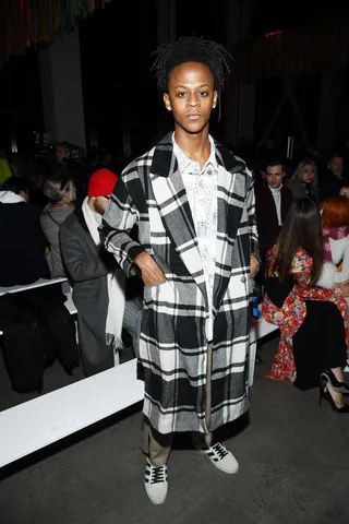 Myles O'Neale - Shaunie and Shaquille O'Neale's son sits front row at Prabal Gurung. (Photo: Dimitrios Kambouris/Getty Images for NYFW: The Shows)