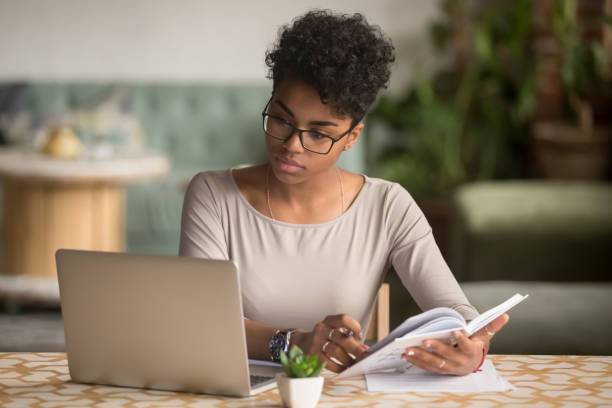 woman working at her desk