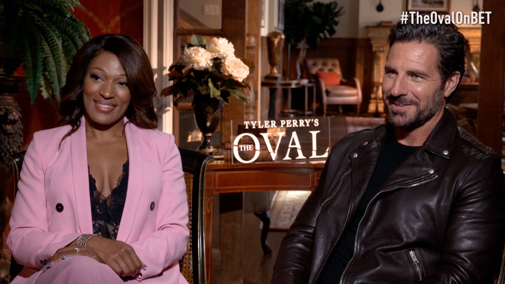 The cast on Tyler Perry and BET's The Oval.