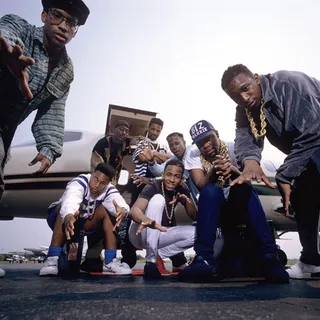 The Juice Crew - Members of the legendary Queensbridge collective The Juice Crew -- Biz Markie, Master Ace, Craig G, Roxanne Shanté, Big Daddy Kane, MC Shan, Marley Marl, and Kool G Rap -- have reunited now and again in different incarnation for performances around the world. But it seems like the next time they'll all be together is via their actor representatives for the film, The Vapors (which is so far starring Cuba Gooding, Jr. as Marley Marl and Keke Palmer as Roxanne).(Photo: Cold Chillin' Records)