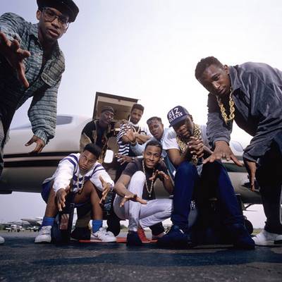 The Juice Crew - Members of the legendary Queensbridge collective The Juice Crew -- Biz Markie, Master Ace, Craig G, Roxanne Shant?, Big Daddy Kane, MC Shan, Marley Marl, and Kool G Rap -- have reunited now and again in different incarnation for performances around the world. But it seems like the next time they'll all be together is via their actor representatives for the film, The Vapors (which is so far starring Cuba Gooding, Jr. as Marley Marl and Keke Palmer as Roxanne).(Photo: Cold Chillin' Records)