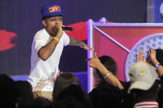 Mic Check\r - Bow Wow on set at BET's 106 &amp; Park. (Photo: John Ricard / BET)