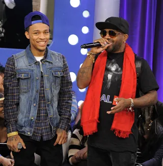 He Was Bad - Bow Wow with Jermaine Dupree at 106 &amp; Park, January 23, 2012. (Photo: John Ricard / BET)