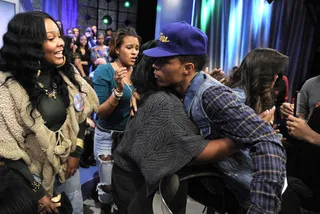 Hugs for You\r - Bow Wow, aka Mr. 106 &amp; Park, greets fans at 106 &amp; Park, January 23, 2012. (Photo: John Ricard / BET)