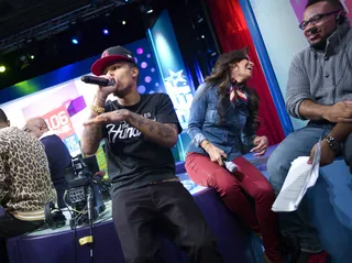 I Told You So - Bow Wow breaks into an impromptu performance during a commercial break at 106 &amp; Park, January 23, 2012. (Photo: John Ricard / BET)