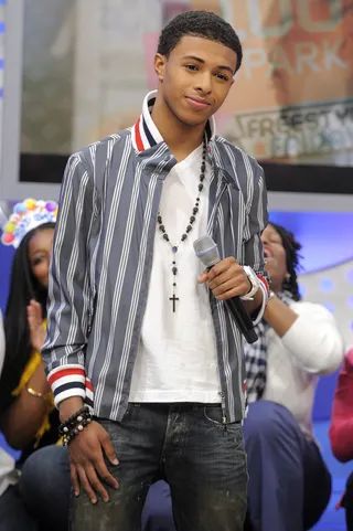 Laid Back - Diggy Simmons at 106 &amp; Park, January 20, 2012. (Photo: John Ricard / BET)