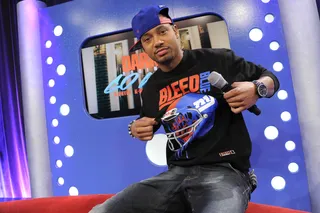 Nice Shirt - Terrence J shows his support the New York Giants at 106 &amp; Park, January 20, 2012. (Photo: John Ricard / BET)