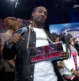 Chillin - Freestyle Friday challenger Dolo Chillin, who hails from Buffalo, NY, at 106 &amp; Park, January 20, 2012. (Photo: John Ricard / BET)