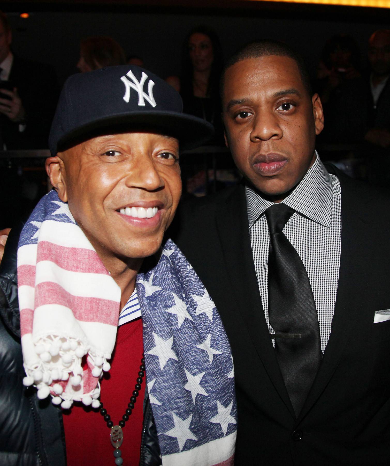 Russell Simmons and Jay-Z  - Uncle Rush made a beeline to greet his pal, and the two shared a lengthy conversation in the VIP section.   (Photo: Johnny Nunez/WireImage)