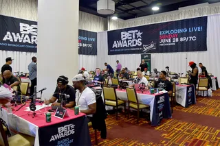 Fun Times at the Radio Broadcast Center  - The second day of the Radio Broadcast Center takes off during the 2015 BET Experience. (Photo: Alberto Rodriguez/BET/Getty Images for BET)