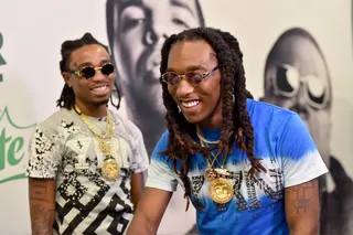 Two-Thirds  - Quavo and Takeoff of Migos link up at the Radio Broadcast Center! (Photo: Alberto Rodriguez/BET/Getty Images for BET)