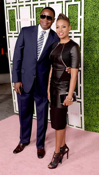 Hip Hop's Finest - Rapper Doug E. Fresh and musical artist and philanthropist MC Lyte pose together for the 2015 BET Awards Debra Lee Pre-Dinner. (Photo: Jason Kempin/BET/Getty Images for BET)