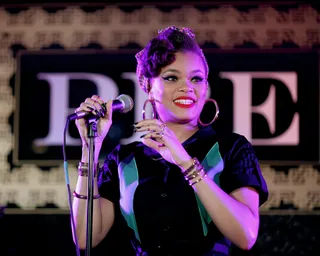 It's Your Day - Music Matters singer Andra Day performs onstage during the 2015 BET Awards Debra Lee Pre-Dinner at Sunset Tower Hotel. (Photo: Mark Davis/BET/Getty Images for BET)