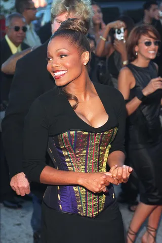 Waist Gang - Janet was waist training before waist training was a thing! Check out this glam corset she sported to an event.(Photo: Dan Callister / Stringer / Getty Images)