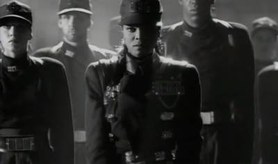 Rhythmic Fashion - The video for &quot;Rhythm Nation&quot; was unlike any before, and so was the fashion. That military jacket and hat will always have a special place in our hearts!(Photo: A&amp;M Records)