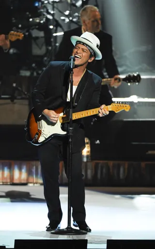 Bruno Mars - His song &quot;Uptown Funk&quot; pretty much sums it up! His performances be: &quot;[That] hit/that ice cold/Michelle Pfeiffer/that white gold/This one for them hood girls/them good girls straight masterpieces.&quot;  (Photo: Jeffrey R. Staab/CBS via Getty Images)&nbsp;