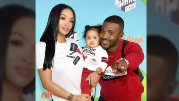 Princess Love, Ray J, and their daughter on BET BUZZ 2020.