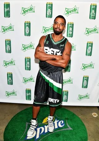 Christian Keyes Pre-Bodying Everybody On The Court - (Photo: Paras Griffin/Getty Images for BET)