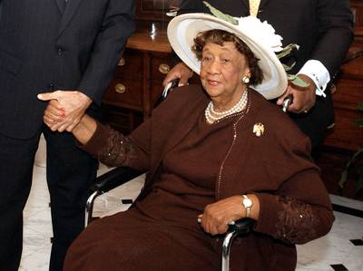 Dr. Dorothy Height - In 1994, civil and women’s right activist Dr. Dorothy Height was awarded the Presidential Medal of Freedom by President Bill Clinton. During her 40 year tenure as president of the National Council of Negro Women for 40 years, she specifically focused on unemployment, illiteracy and voter awareness. Dr. Height also received the Congressional Gold Medal in 2004. &nbsp;(Photo: Stephen J. Boitano/Getty Images)