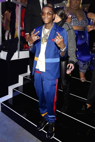 Soulja Boy mugs for the camera.&nbsp; - (Photo: Marcus Ingram/Getty Images for BET)&nbsp;