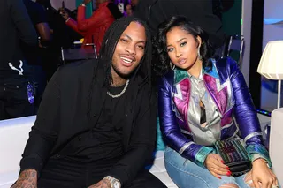 Tammy Rivera and Waka Flocka&nbsp;pose for a behind-the-scenes photo. - (Photo: Marcus Ingram/Getty Images for BET)&nbsp;