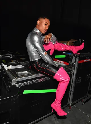 Dremon Cooper puts his iconic anti-bullying boots up. - (Photo: Paras Griffin/Getty Images for BET)