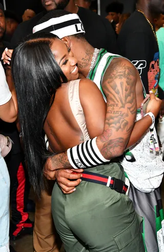 Reginae Carter (L) and YFN Lucci Showing Each Other Love - Aww! - (Photo: Paras Griffin/Getty Images for BET)