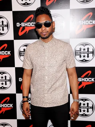 The Dreamer - Recording artist Miguel, who just released part one of his three-part album, Kaleidescope Dream, attends the G-Shock 30th Anniversary Kick-Off Event at Hammerstein Ballroom in New York City.   (Photo: Jamie McCarthy/Getty Images for G-Shock 30th Anniversary Kick-Off)