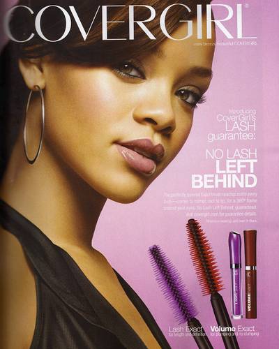 Rihanna - Rihanna's first CoverGirl ads were pulled when images of the singer's bruised face appeared after her altercation with then-boyfriend Chris Brown in February 2009. They were later reinstated in June.(Photo: CoverGirl)